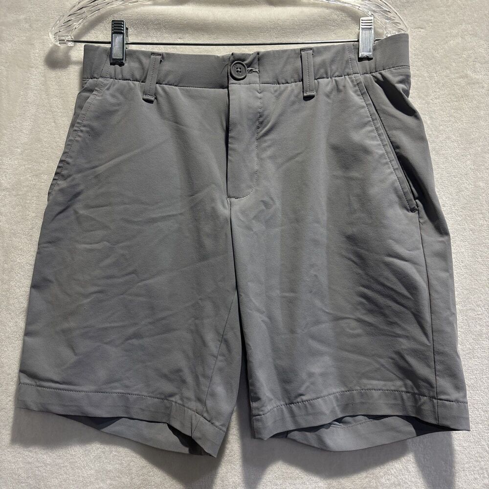 Under Armour UA Men's Iso-Chill Golf Tapered 9"Shorts 30 Light Gray Stretch